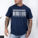 XL Navy Redeemed Faith In Jesus Gospel Christian Worship Religious Message Comfort Colors Tee