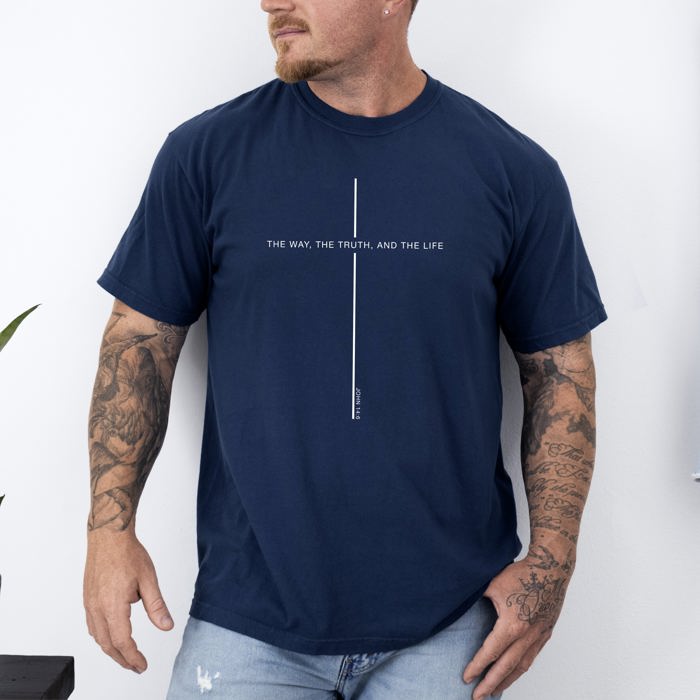 The Way The Truth The Life John Faith Gospel Christian Jesus Religious Comfort Colors Tee