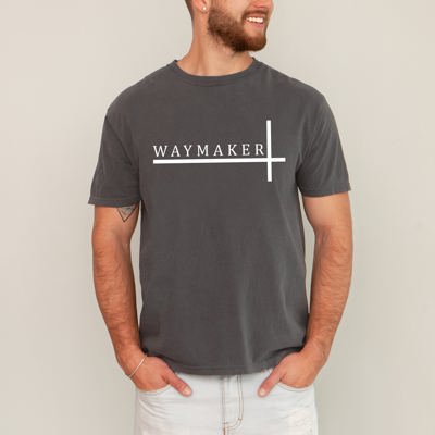 Way Maker Faith Christian Jesus Gospel Religious Scripture Verse Artwork Comfort Colors Tee