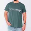 XL Blue Spruce Green Way Maker Faith Christian Jesus Gospel Religious Scripture Verse Artwork Comfort Colors Tee