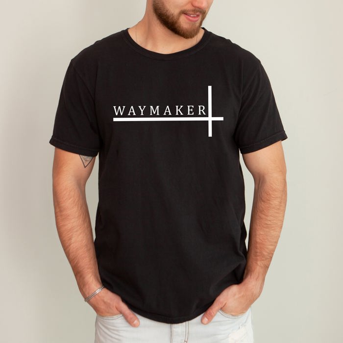 Way Maker Faith Christian Jesus Gospel Religious Scripture Verse Artwork Comfort Colors Tee