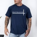XXXL Navy Way Maker Faith Christian Jesus Gospel Religious Scripture Verse Artwork Comfort Colors Tee