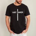 XL Black Way Maker Faith Cross Jesus Gospel Religious Inspirational Modern Christian Comfort Colors Tee