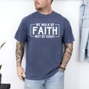 XXXL Denim Blue We Walk By Faith Not By Sight Christian Jesus Gospel Religious Comfort Colors Tee