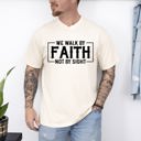 XXXL Ivory Cream We Walk By Faith Not By Sight Christian Jesus Gospel Religious Comfort Colors Tee