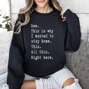 Medium Black I Wanted To Stay Home Sarcastic College Cozy Campus Vibe Limited Edition Sweatshirt