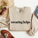 Small Sand Swearing Helps Sarcastic College Saying About Finals And Exams Humor Everyday Sweatshirt