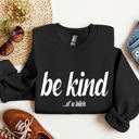  Be Kind Funny Sarcastic College Campus Edition Premium Fleece Graphic Sweatshirt
