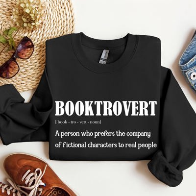 Booktrovert Cozy Reading Lover College Bookworm Study Buddy All Day Casual Sweatshirt