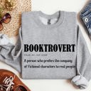 XXL Heather Sport Gray Booktrovert Cozy Reading Lover College Bookworm Study Buddy All Day Casual Sweatshirt