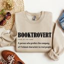 XXXL Sand Booktrovert Cozy Reading Lover College Bookworm Study Buddy All Day Casual Sweatshirt