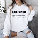 XXXL White Booktrovert Cozy Reading Lover College Bookworm Study Buddy All Day Casual Sweatshirt