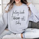 XXXL Heather Sport Gray Feeling Kinda Idgafish Sarcastic College Humor Edition For Study Breaks And Late Nights Sweatshirt