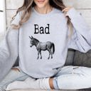XXL Heather Sport Gray Badass Funny Sarcastic College Sayings For Study Breaks And After Class Laughs Sweatshirt