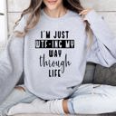 Small Heather Sport Gray I'm Just Wtf-ing My Way Sarcastic College Life Humor Quote For Study Breaks Sweatshirt