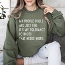  My People Skills Sarcastic College Humor Graphic Edition Bold Text Typography Style Sweatshirt