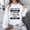 Small White Once I Get An Attitude Sarcastic College Saying That Perfectly Captures Dorm Room Attitude And Night Mood Sweatshirt
