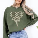 Small Military Green Boot Stitch Western Country Cowboy Boots Rugged Heritage Western Wear Graphic Sweatshirt