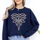 XXXL Navy Boot Stitch Western Country Cowboy Boots Rugged Heritage Western Wear Graphic Sweatshirt