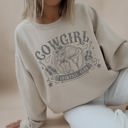  Cowgirl Cocktail Club Western Country Premium Soft Cotton-Poly Blend Cozy Sweatshirt