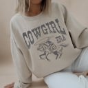  Cowgirl Era Rodeo Western Country Horse Graphic Heritage Inspired Statement Sweatshirt