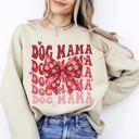 XXXL Sand Dog Mama Ribbon Valentines Day Love Hearts Cozy Fleece Knit Warm Casual Everyday Wear Sweatshirt