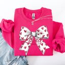 XXXL Heliconia Bright Pink Loved John 3:16 Faith And Love Hearts Valentine's Day Edition Premium Soft Cozy Sweatshirt