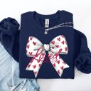 Large Navy Loved John 3:16 Faith And Love Hearts Valentine's Day Edition Premium Soft Cozy Sweatshirt