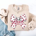XXL Sand Loved John 3:16 Faith And Love Hearts Valentine's Day Edition Premium Soft Cozy Sweatshirt