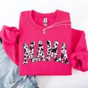 XXXL Heliconia Bright Pink Mama Cow Print Western Vintage Country Farm Cowboy Cowgirl Rustic Cozy Graphic Sweatshirt