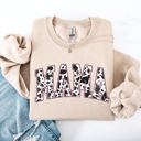Large Sand Mama Cow Print Western Vintage Country Farm Cowboy Cowgirl Rustic Cozy Graphic Sweatshirt