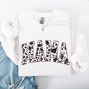 XXL White Mama Cow Print Western Vintage Country Farm Cowboy Cowgirl Rustic Cozy Graphic Sweatshirt