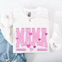 Mama Love Valentine's Day Hearts Stripes Cozy Family Love Message Warmth And Togetherness Theme Sweatshirt