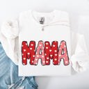 XL White Mama Valentine's Day Hearts Cozy Love You Always Edition For Moms Premium Comfort Sweatshirt