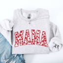 Small Ash Light Gray Mama Valentine's Day Hearts And Love Celebration For Moms Cozy Comfy Everyday Sweatshirt