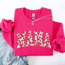 Large Heliconia Bright Pink Mama Valentine's Day Hearts And Love Celebration For Moms Cozy Comfy Everyday Sweatshirt
