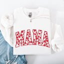 Large White Mama Valentine's Day Hearts And Love Celebration For Moms Cozy Comfy Everyday Sweatshirt