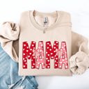 XXXL Sand Mama Valentine's Day Ribbons Hearts Love Cozy Elegant Classic Fit Statement Sweatshirt
