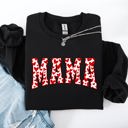  Mama Valentine's Day Varsity Hearts Love Cozy Fleece Premium Soft Warm Everyday Comfort Sweatshirt