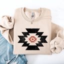  Retro Aztec Western Country Cowboy Desert Scene Inspired Outfit For Adventurous Spirits Sweatshirt
