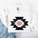  Retro Aztec Western Country Cowboy Desert Scene Inspired Outfit For Adventurous Spirits Sweatshirt