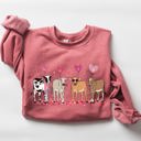  Valentine's Calves And Cows Farm Life Hearts Love For Animals Farmhouse Design Sweatshirt
