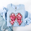 XL Light Blue Valentine's Day Affirmations Loved Enough Worthy Positivity Ribbon Love Heart Sweatshirt