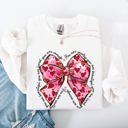 Small White Valentine's Day Affirmations Loved Enough Worthy Positivity Ribbon Love Heart Sweatshirt