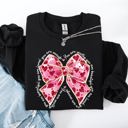 XXXL Black Valentine's Day Affirmations Loved Enough Worthy Positivity Ribbon Love Heart Sweatshirt