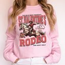 Medium Light Pink Valentine's Rodeo Love Cowboy Western Signature Style Collection Deluxe Edition Sweatshirt