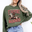 Small Military Green Valentine's Rodeo Love Cowboy Western Signature Style Collection Deluxe Edition Sweatshirt