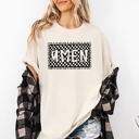 XXXL Ivory Cream Amen, Trust In The Lord Checkered Christian Jesus Gospel Faith Saved Comfort Colors Tee