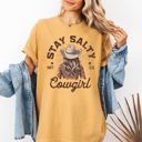 XXL Mustard Stay Salty Cowgirl Country Western Christian Jesus Gospel Faith Saved Comfort Colors Tee