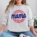 XXL Ash Light Gray Baseball Mama Loud and Proud Sports Mom Celebration Mother's Day Premium Sweatshirt